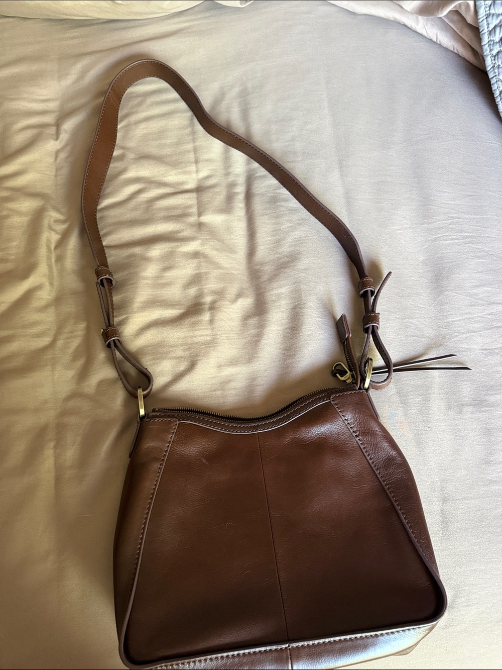 HOBO Brown Leather Shoulder Bag